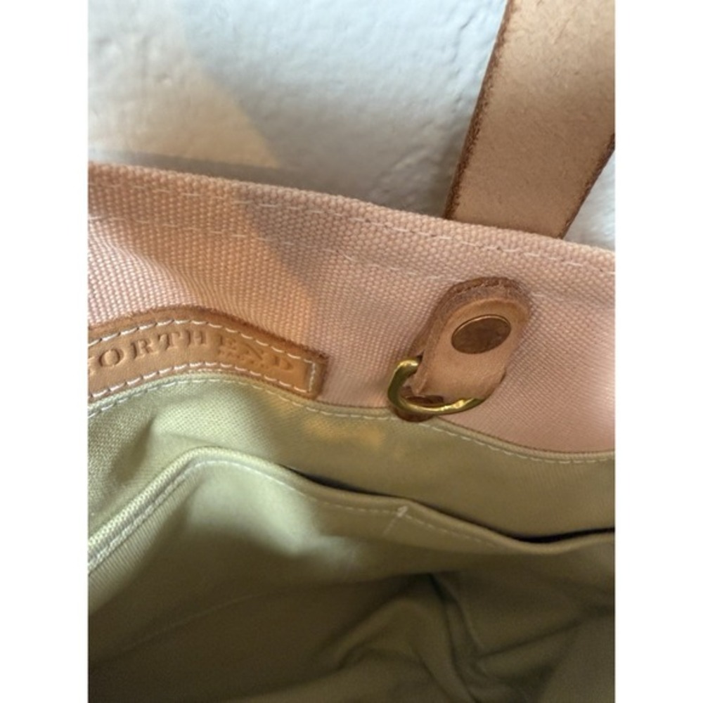 North End Bag Co The MARTIN Tote Bag Peachy Pink Canvas & Leather Trim Crossbody - Picture 10 of 15